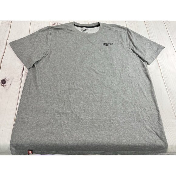 Milwaukee XL T Shirt Short Sleeve Fireflex Cotton Grey Polyester/Cotton Blend - Picture 3 of 11